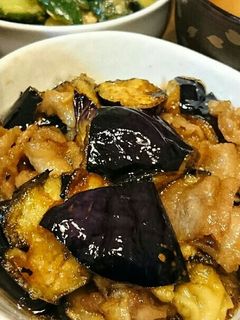 揚げなすと豚肉の甘辛煮-レシピのメイン写真