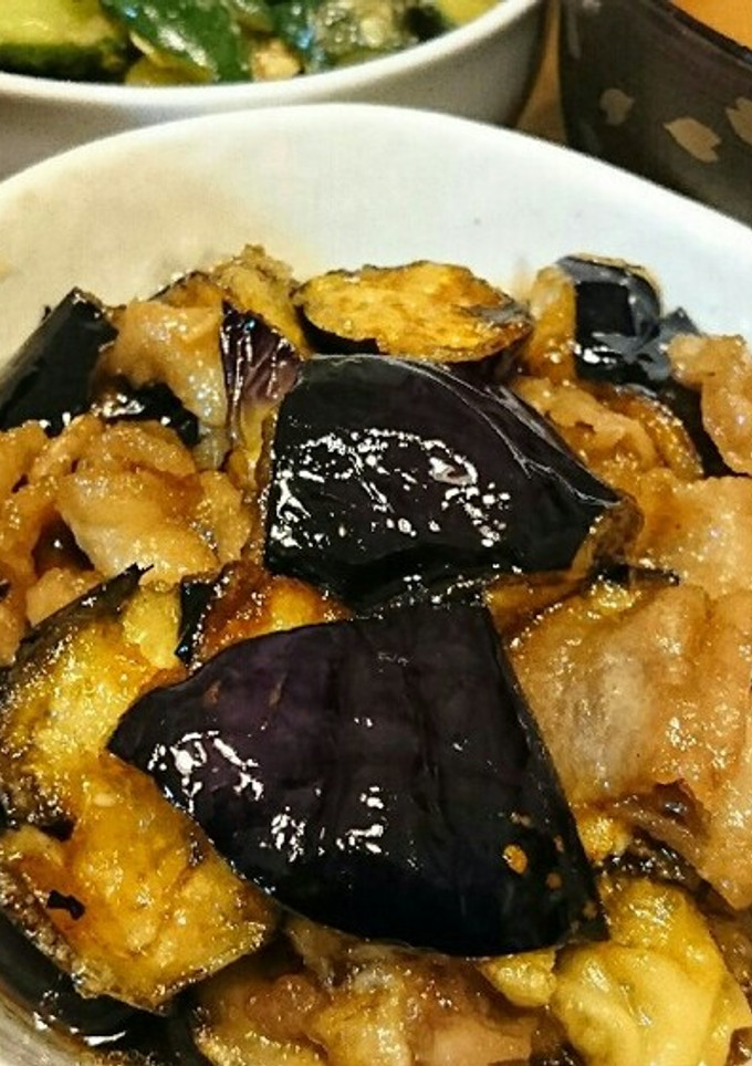 揚げなすと豚肉の甘辛煮-レシピのメイン写真
