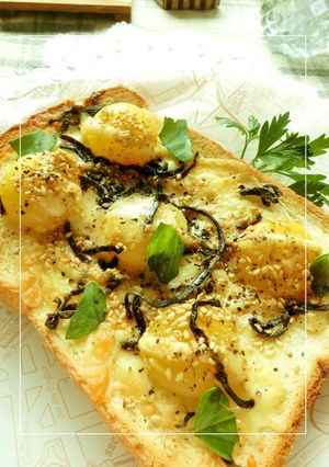 酢っきり✯トマトの塩昆布和トースト-レシピのメイン写真