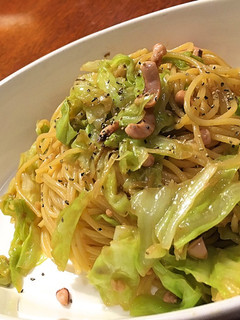 塩辛とキャベツのペペロンチーノ-レシピのメイン写真
