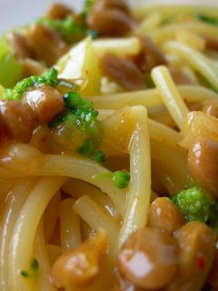 納豆 キムチ 卵の濃厚パスタ-レシピのメイン写真