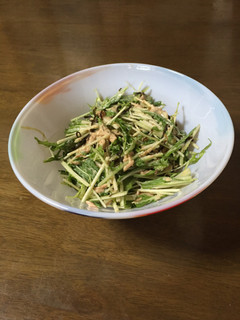 ツナと水菜と塩昆布のマヨ味噌サラダ-レシピのメイン写真