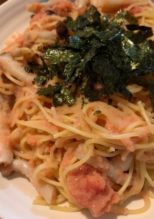 簡単絶品！茸と半熟明太子の和風パスタ♡-レシピのメイン写真