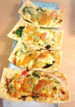 残り野菜で油揚げピザ-レシピのメイン写真