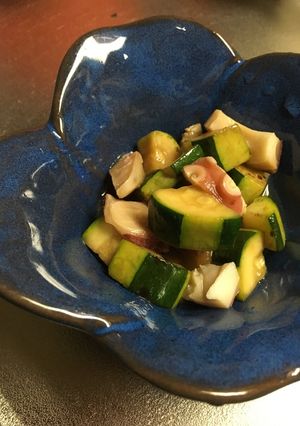 ズッキーニとタコのわさび醤油-レシピのメイン写真