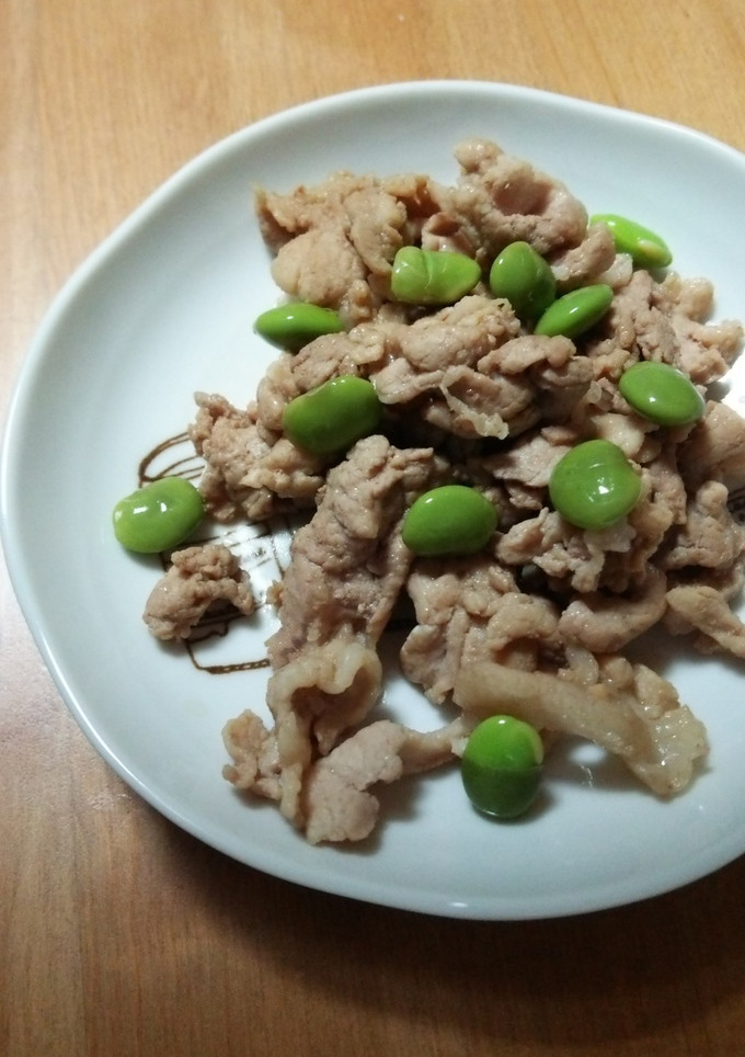 枝豆と豚の甘辛-レシピのメイン写真
