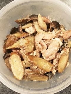 豚肉とごぼうの丼モノ-レシピのメイン写真