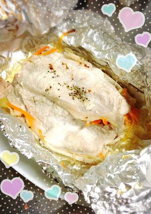 豚ロース薄切り肉のホイル焼-レシピのメイン写真