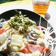 牡蠣と白菜の豆乳クリームうどん