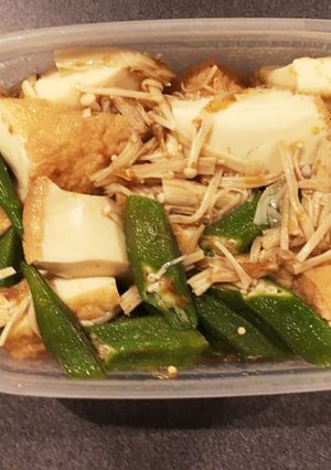 厚揚げとオクラの煮物-レシピのメイン写真