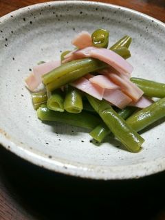 簡単☆箸休め♡インゲンとハムの和え物☆-レシピのメイン写真