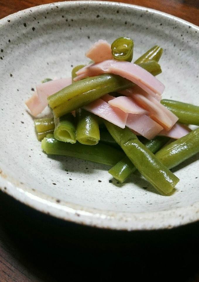 簡単☆箸休め♡インゲンとハムの和え物☆-レシピのメイン写真