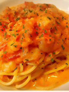 蟹のトマトクリームパスタ-レシピのメイン写真