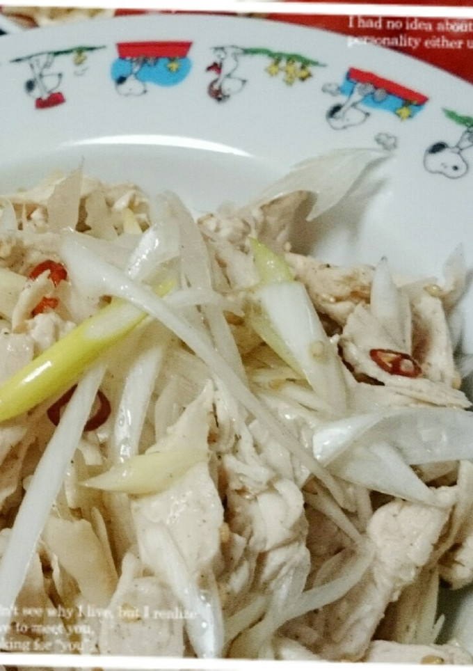簡単☆長ネギと鶏肉の和え物★-レシピのメイン写真