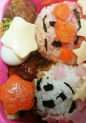 七夕アンパンマンしょくぱんまんのキャラ弁-レシピのメイン写真
