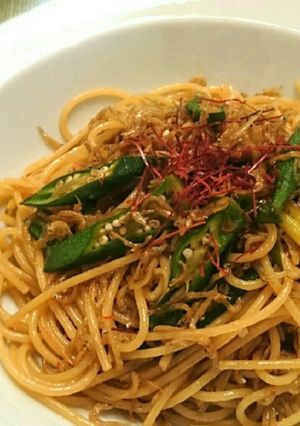 しらすとおくらの和風パスタ-レシピのメイン写真