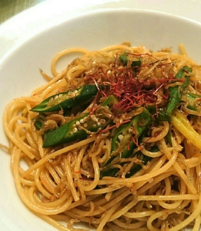 しらすとおくらの和風パスタ-レシピのメイン写真