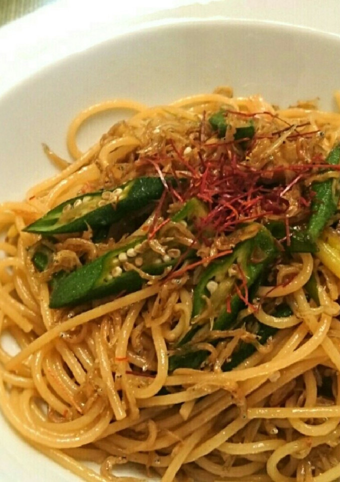 しらすとおくらの和風パスタ-レシピのメイン写真