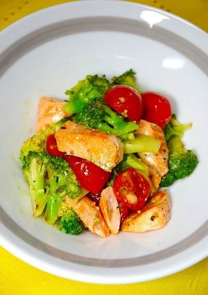 糖質オフ！銀鮭野菜のレモンオイル和え-レシピのメイン写真
