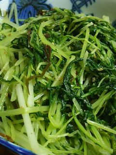 水菜の塩昆布炒め-レシピのメイン写真