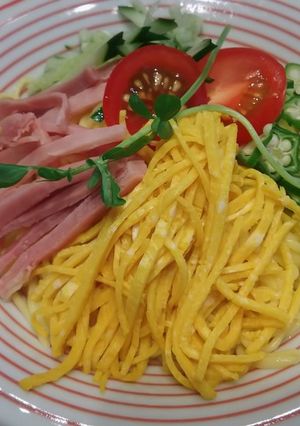 卵アレルギー対応！冷やし中華の錦糸卵風-レシピのメイン写真