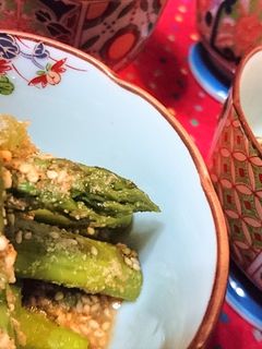 簡単★アレンジ【アスパラの胡麻和え】♪-レシピのメイン写真