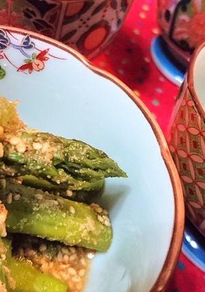 簡単★アレンジ【アスパラの胡麻和え】♪-レシピのメイン写真