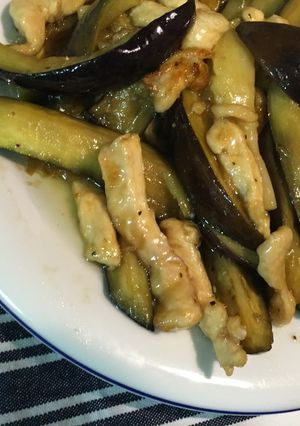 暑い日も食が進む!ナスと鶏肉の酢醤油炒め-レシピのメイン写真