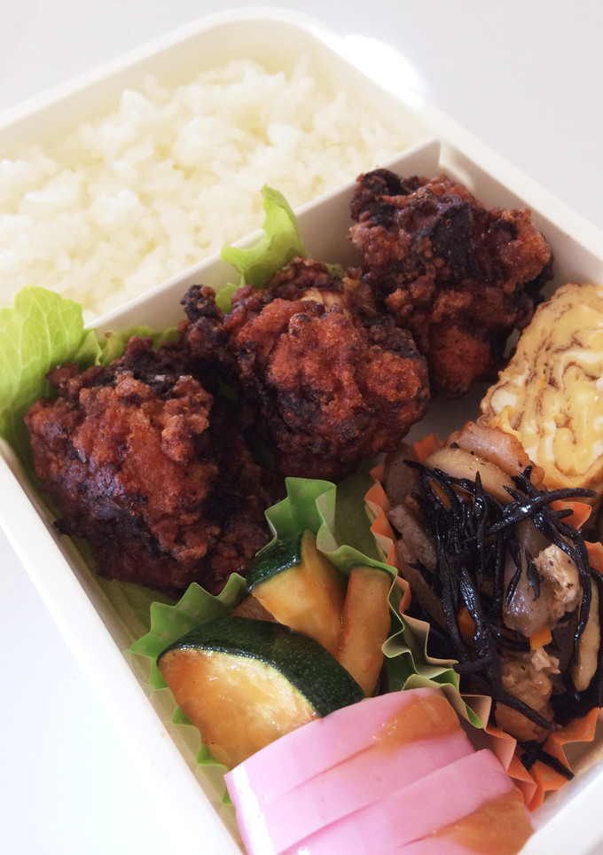 毎日男弁当⁂夏の！鶏唐揚げ弁当-レシピのメイン写真