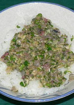 鯵のなめろう丼-レシピのメイン写真