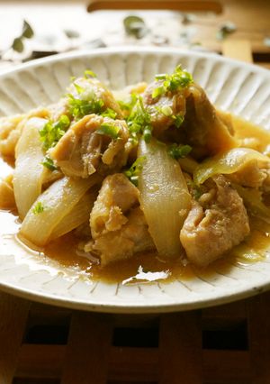 mレンジで♪鶏のにんにく味噌煮-レシピのメイン写真