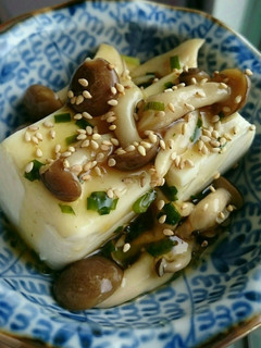 冷たく美味♡豆腐のしめじ餡かけ-レシピのメイン写真
