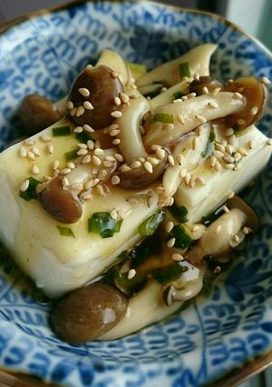 冷たく美味♡豆腐のしめじ餡かけ-レシピのメイン写真