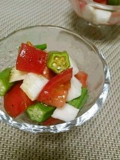 オクラとトマトと長芋のサラダ-レシピのメイン写真