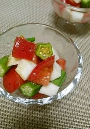 オクラとトマトと長芋のサラダ-レシピのメイン写真
