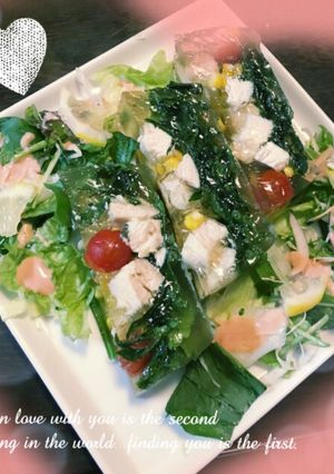 夏に涼しいおつまみ野菜ゼリー-レシピのメイン写真