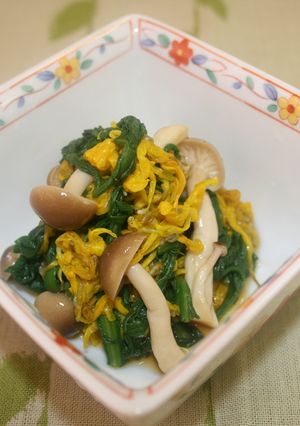 菊と春菊としめじの二杯酢-レシピのメイン写真