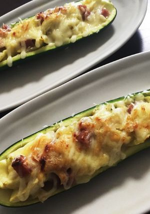 ズッキーニとスパムの丸ごとチーズ焼き-レシピのメイン写真