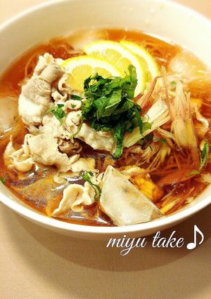 薬味が嬉しい〜♪冷しゃぶ素麺ぶっかけ-レシピのメイン写真