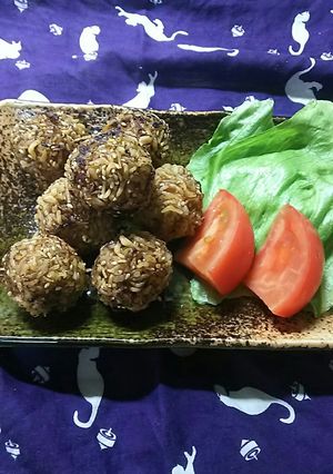 天かすで♪カリっとシソ入り肉団子☆-レシピのメイン写真
