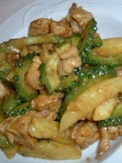 鶏肉とゴーヤのカレー炒め-レシピのメイン写真