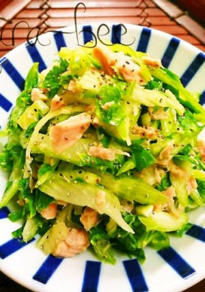 葉っぱもin＊丸ごとセロリのレモンサラダ-レシピのメイン写真