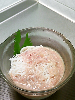 梅味噌ダレ素麺-レシピのメイン写真