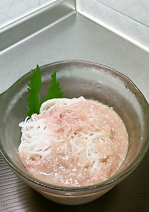 梅味噌ダレ素麺-レシピのメイン写真