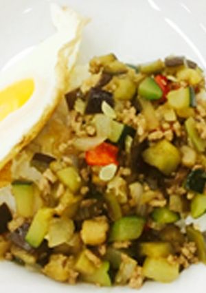 夏野菜炒めガパオライス風-レシピのメイン写真