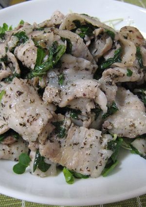 W紫蘇の豚肉炒め-レシピのメイン写真