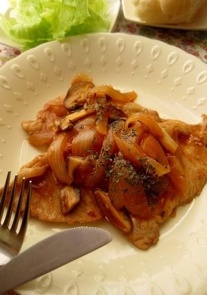 豚肉ソテーきのこケチャップソース-レシピのメイン写真