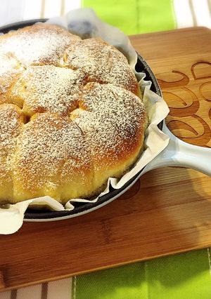 ルクルーゼ・スキレットでチーズチャバタ-レシピのメイン写真