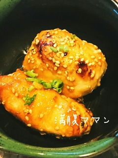 簡単!ジューシー鶏皮包み餃子照り焼き-レシピのメイン写真