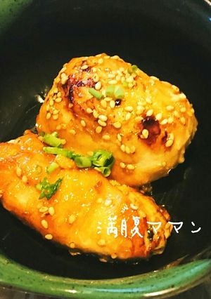 簡単！ジューシー鶏皮包み餃子照り焼き-レシピのメイン写真